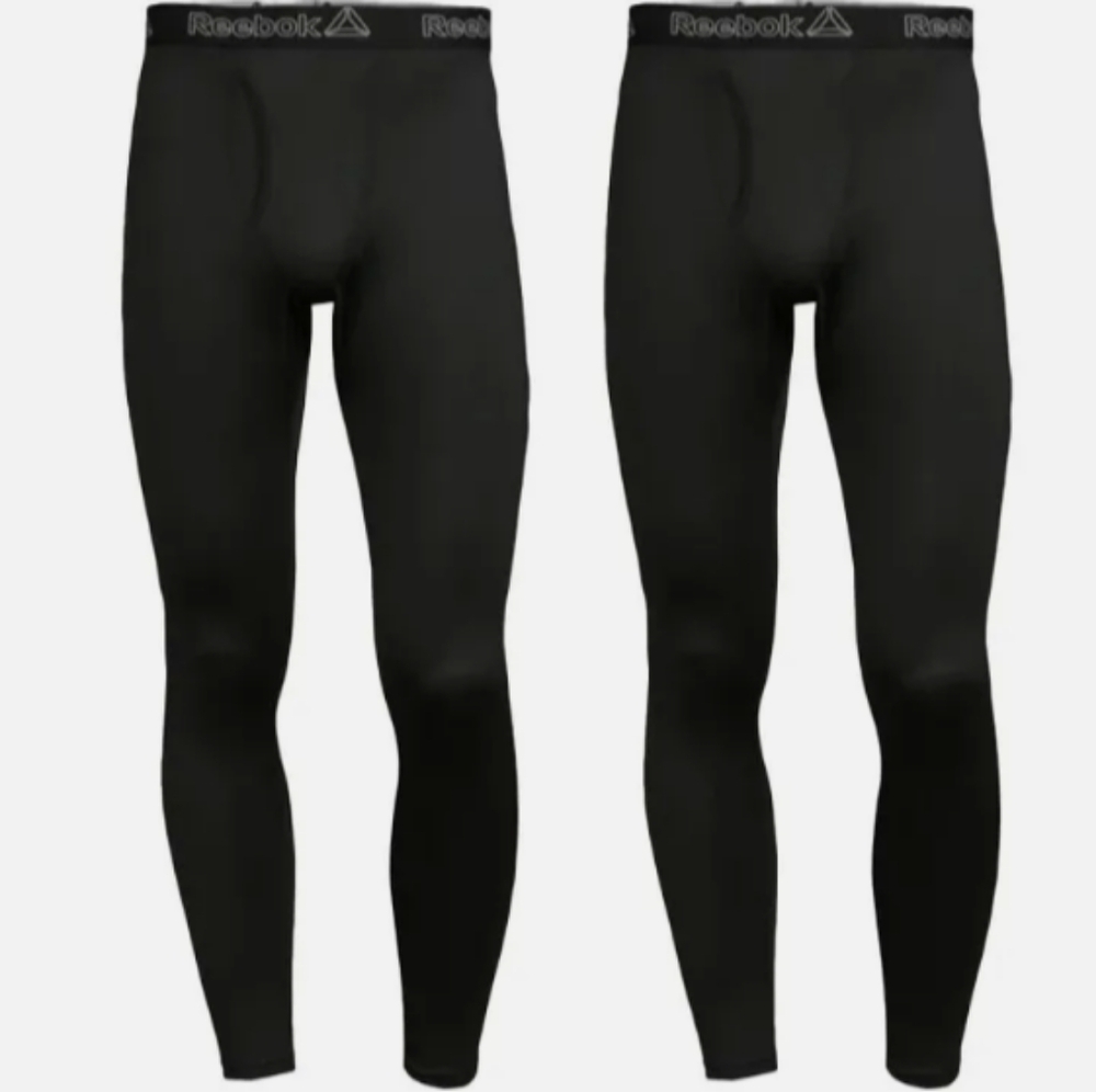 Reebok base layer pants with fly